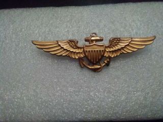 Wwii Naval Aviator Wings Balfour - 1/20th 10k Gold Filled - Pb