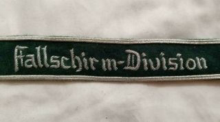 Ww2 Wwii German Luftwaffe Paratroopers Cuff Title W Rbn S Fallschirm Division