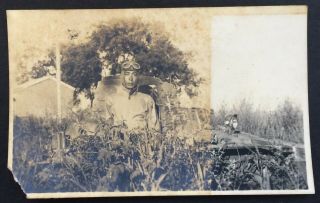 Tank Soldier Goggles Vehicle China Japan Army Ww2 Japanese Photo Orig.
