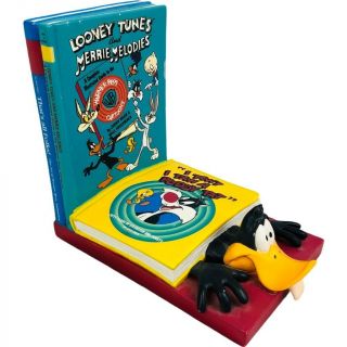 Vintage Warner Brothers Looney Tunes Daffy Duck Book End Animated Figure Statue