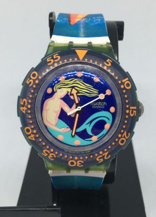 Vintage 80’s Swatch Watch Mermaid 200m Iconic Rare Swatch Watch Men’s Women’s
