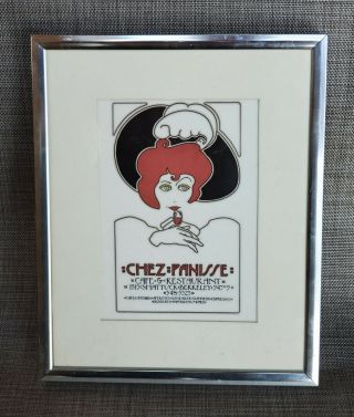 David Lance Goines Chez Panisse Cafe Restaurant Red Head Frame Mini Poster Print