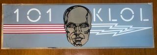 Vintage Klol 101 Fm Metal Head Radio Station Bumper Sticker Houston Texas