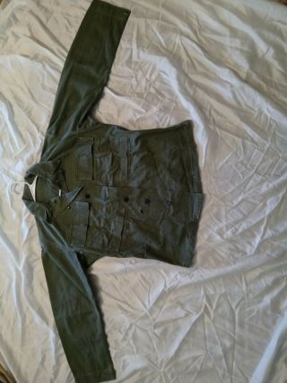 Wwii Ww2 Us Army 13 Star Buttons Hbt Herringbone Twill Combat Shirt Jacket.  34r