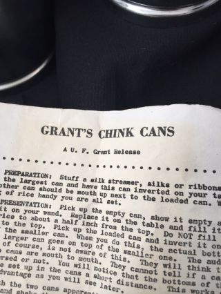 u.  f.  grant chink cans magic trick 2
