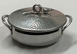 Vintage Bw Buenilum Hammered Aluminum 10.  5 " Covered Bowl Casserole With Lid