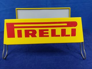 Vintage Pirelli Wire And Metal Yellow Red Tire Display Stand Rack - Old Stock