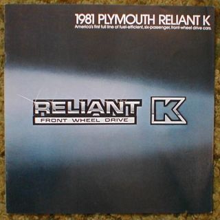 1981 Plymouth Reliant K Sales Brochure 81