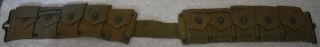 Dated 1944 Wwii U.  S.  Army Ammo Belt Marked U.  S.  B16