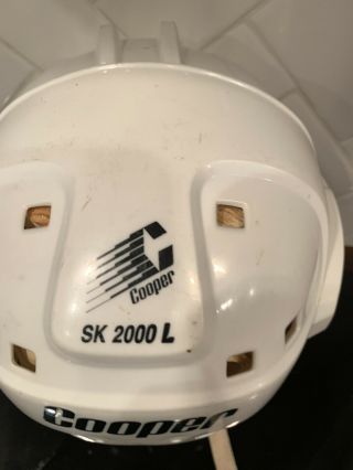 Vintage Cooper Sk2000 L Hockey Helmet - White Large - Sk 2000