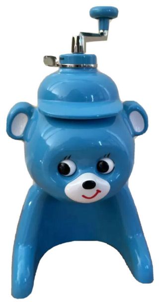 Vintage Ice Shredder Snow Cone Bear Tiger Co Blue Made In China