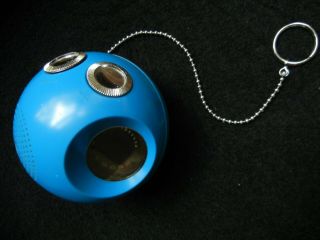Pansonic Panapet R - 70 Vintage Blue Radio Ball 1970 W/chain & Ring,  Japan,