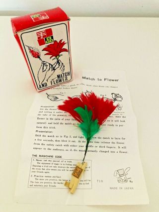 Match To Flower T - 19 By Tenyo Magic Very Rare Japanese Magic Trick Conjuring