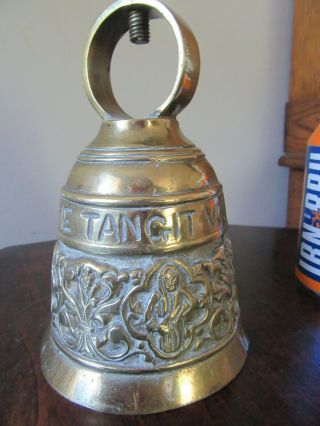 Old Brass Church Bell " Qui Me Tangit Volim Meam Audit "