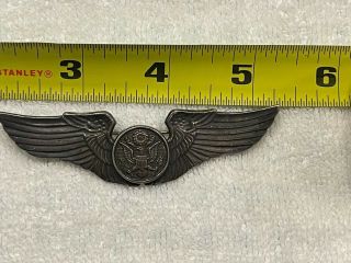 Ww 2 Air Crew Wings Coin Silver,  3 1/4 " Long,  Heavy & Solid,