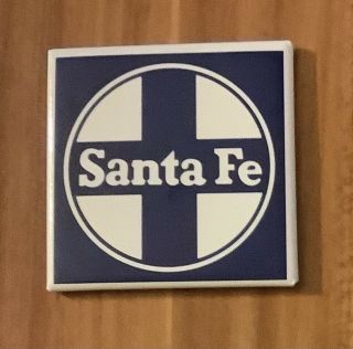 2” Square Santa Fe Railway Railroad Souvenir Refrigerator Magnet