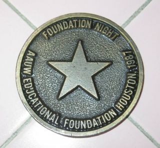 1987 Medallion AAUW Educational Foundation Night Dr.  Judith Resnik 1949 - 1986 2