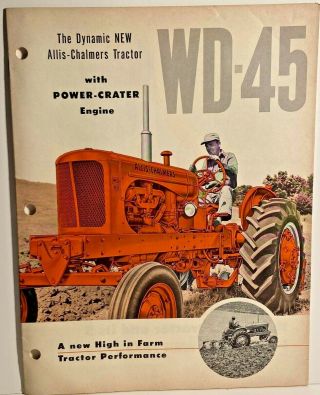 Allis Chalmers Wd 45 Tractor Sales Brochure 1953