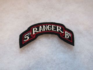 Wwii Us Army 5th Ranger Battalion Scroll Patch D
