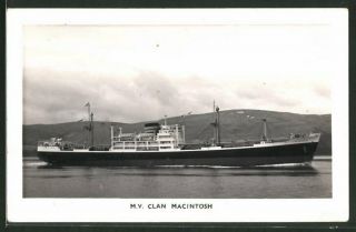 Fotografie Frachtschiff M.  V.  Clan Macintosh In Fahrt