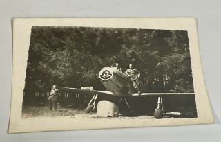 Wwii Photo German Captured Us Fighter Plane P - 51 Lady Margaret B&w Album Picture