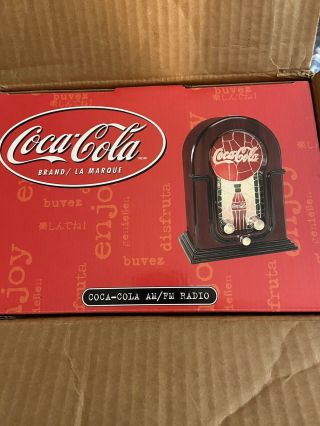 Vintage Coca - Cola Coke Am/fm Jukebox Radio Stained Glass Style
