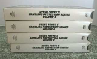 STEVE FORTE ' S GAMBLING PROTECTION SERIES Four (4) Volumes VHS Format Cards Dice 3