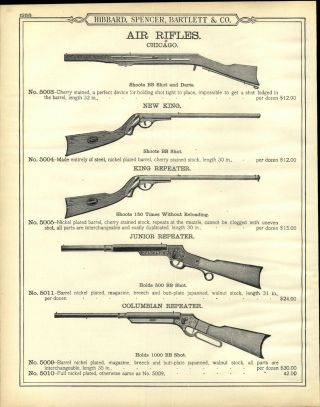 1890s Paper Ad 2 Pg Rare Columbian King Chicago Daisy Dandy Air Rifle Bb Gun