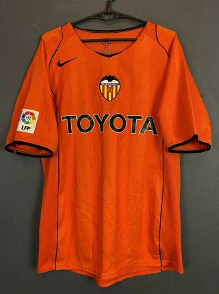 Vintage Mens Nike Fc Valencia 2004/2005 Away Football Soccer Shirt Jersey Size S