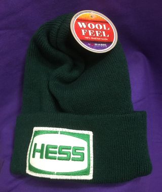 Nwt Vintage 90s Hess Oil Gas Wool Feel Official Uniform Hat Watch Cap Toy Truck