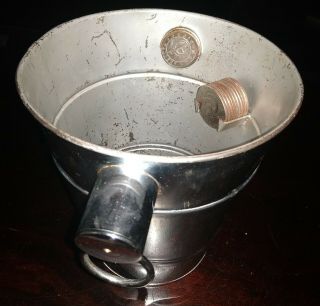 MISERS DREAM MECHANICAL COIN PAIL - CHROME (AND SOUND OF COIN IN PAIL) 2
