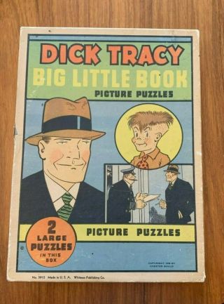 Vintage Big Little Book Dick Tracy Picture Puzzles Displays Missing 1 Piece