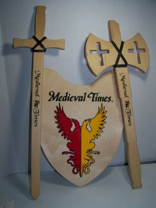 Medieval Times Souvenirs: 23” Wooden Sword & 21” Axe & 15 