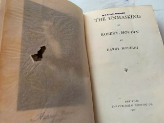 The unmasking of Robert - Houdini by Harry Houdini 1908 York the publishers pr 2