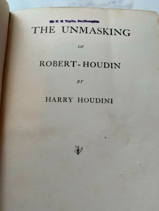 The unmasking of Robert - Houdini by Harry Houdini 1908 York the publishers pr 6