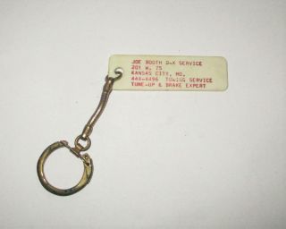 Vintage D - X Key Ring Chain Fob Service Station Towing Kcmo Dx Oil Gas