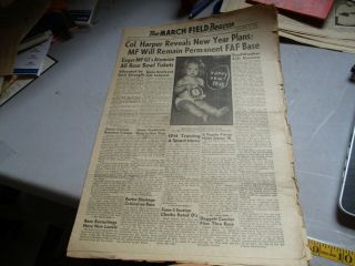 1945 Ww2 Newspaper The March Field Beacon California Army December