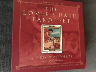 Tarot Deck Book Boxed Set.  Lovers Path By Kris Waldherr.  Slightly Use
