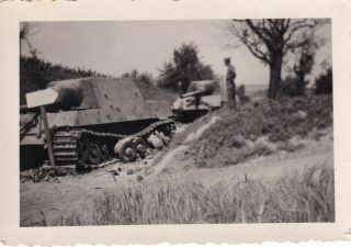 Wwii Snapshot Photo 2 Ko German Jagdtiger Tiger Tanks Ludwigsburg 20
