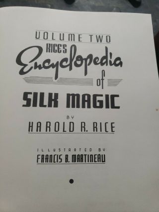 1948 Rice ' s Encyclopedia of Silk Magic Vol.  1&2 3