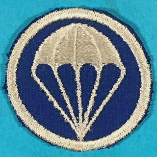 World War 2,  Parachute Infantry Garrison Cap Badge,  Me On Twill,  Exc.  Cond. ,  7