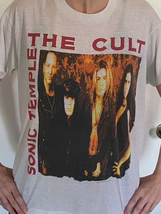 The Cult Sonic Temple Tour 1989 - 1990 White Vintage Concert T - Shirt