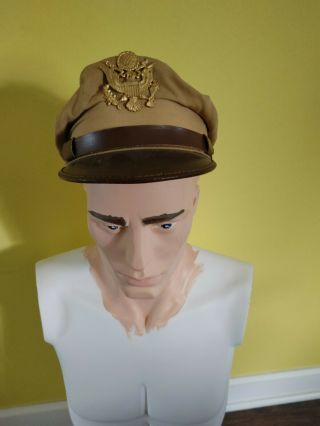 Wwii Us Army Air Corps Usaaf Pilot Officers Crusher Cap Hat China Burma India Ww