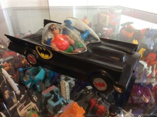 Vintage 1976 Mego Batmobile W/ Batman & Robin