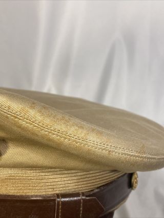 Post - WW2 US Officers Visor Khaki Size 6 7/8 (VB1713 3