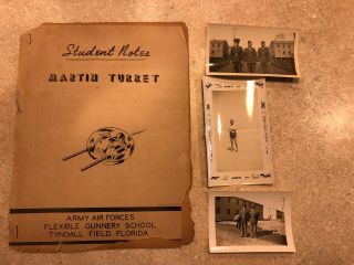 Wwii Martin Turret Tyndall Field Flexible Gunnery Class Student Notes W/photos