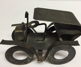 Vintage Scrap Metal Art Sculpture Model T Car Hinges Nuts Bolts
