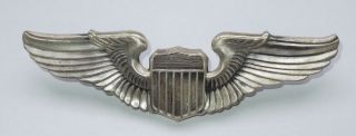 Wwii Us Army Air Force Sterling 3 " Pilot Wings Cb Usaaf