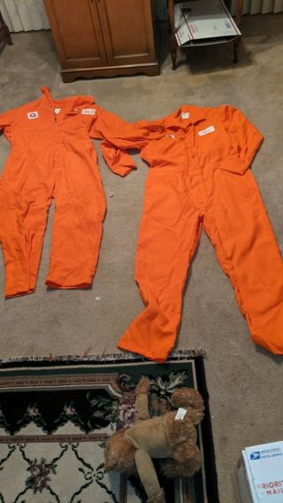 Rare 2 Vintage Getty Oil Nomex Fireproof Coveralls 46 Long And 48 Regular X Cond