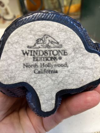 Windstone Editions Pena 1988 Peacock Young Sitting Dragon Purple Hollywood 6”